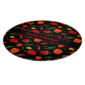 Planche À Découper Spicy Chili Pepper Pattern Personalized Glass (Coin)