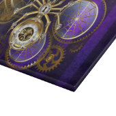 Planche À Découper Spider Steampunk sur Arrière - plan pourpre (Coin)