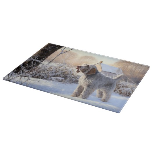 Planche À Découper Spinone Italiano Laisser Neige Noël (Coin)