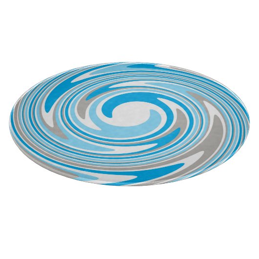 Planche À Découper Spirale grise bleue abstraite (Coin)