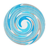 Planche À Découper Spirale grise bleue abstraite (Devant)