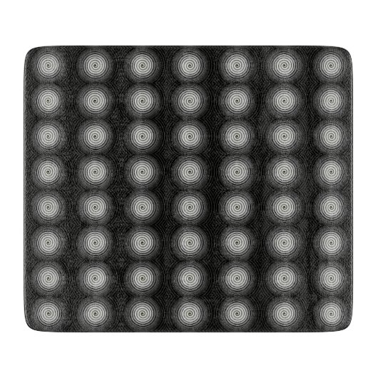 Planche À Découper Spirale Noire Et Blanche (Devant)