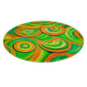 Planche À Découper Spirale verte et orange (Coin)