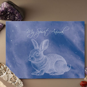 Planche À Découper Spirit Animal Bunny Blue Glass Board
