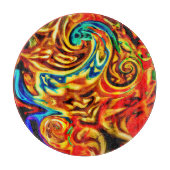 Planche À Découper Splashes de couleurs Abstraits (Devant)