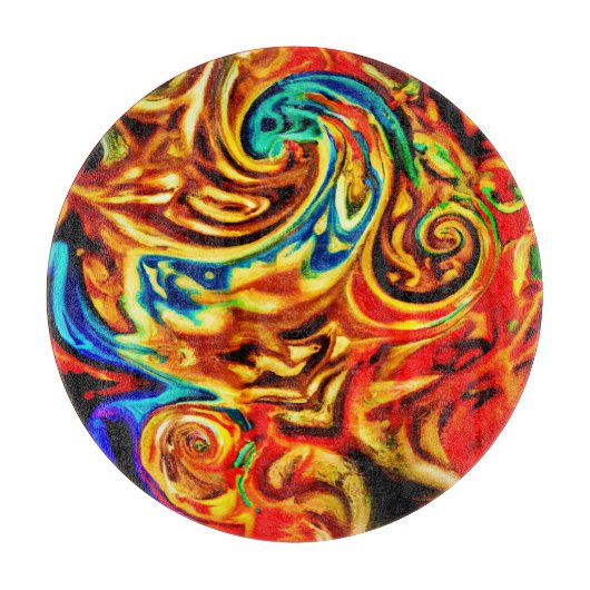 Planche À Découper Splashes de couleurs Abstraits (Devant)