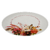 Planche À Découper Splendor d'automne Aquarelle Floral Mariage d'ivoi (Coin)