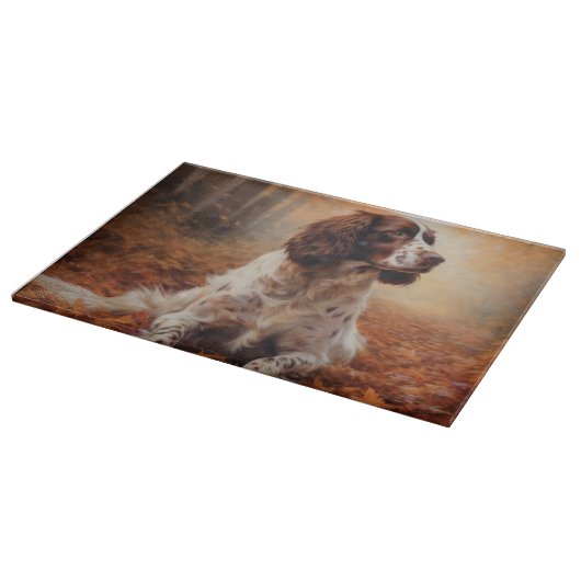 Planche À Découper Springer Spaniel à l'automne Feuilles automne Insp (Coin)