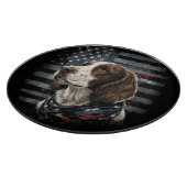 Planche À Découper Springer Spaniel Chien Drapeau Américain (Coin)