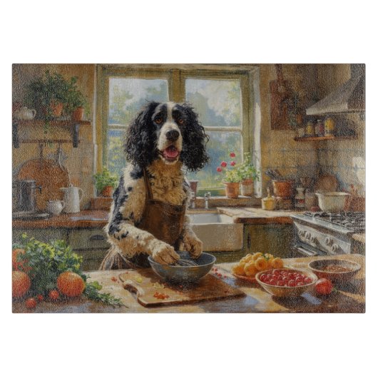 Planche À Découper Springer Spaniel cuisine dans la cuisine (Devant)