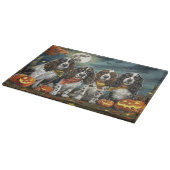 Planche À Découper Springer Spaniel Halloween Éffrayant (Coin)