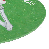 Planche À Découper Squelette de Noël Ornements brillants Or vert (Coin)