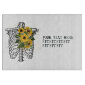 Planche À Découper Squelette de tournesol gothique (Devant)