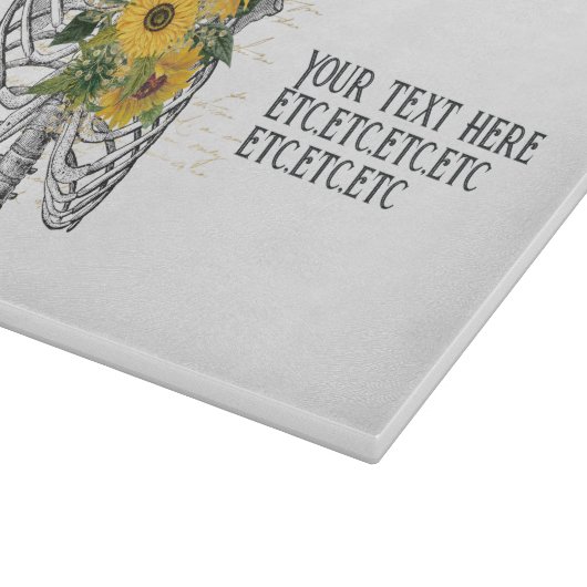 Planche À Découper Squelette de tournesol gothique (Coin)