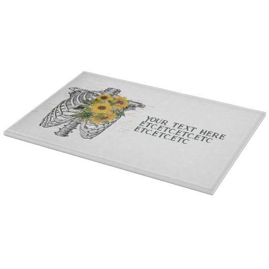 Planche À Découper Squelette de tournesol gothique (Coin)