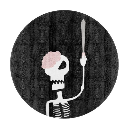 Planche À Découper squelette d'Halloween avec une épée (Devant)