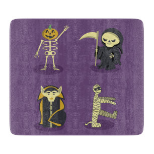 Planche À Découper Squelette d'Halloween Dracula Momie Faucheuse