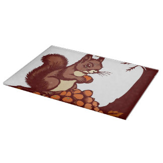 Planche À Découper  🐿️ Squirrel Glass Cutting Board