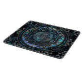 Planche À Découper Sri Yantra / Sri Chakra Abalone Shell and Silver (Coin)