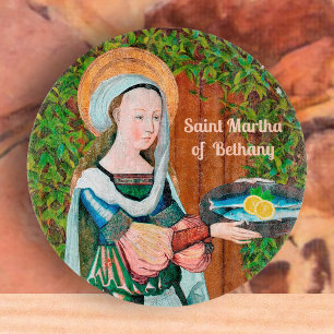 Planche À Découper St. Martha de Bethany dans sa cuisine (détails)