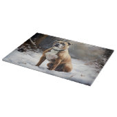 Planche À Découper Staffordshire Bull Terrier Laisser neiger Noël (Coin)