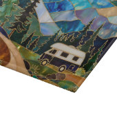 Planche À Découper Stained Glass Camper Mountain Landscape (Coin)