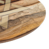 Planche À Découper Star of David Wood Board Effet Round Glass Board (Coin)
