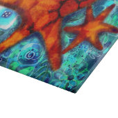 Planche À Découper Starfish Seashells Plage Côte Nautique Abstrait (Coin)