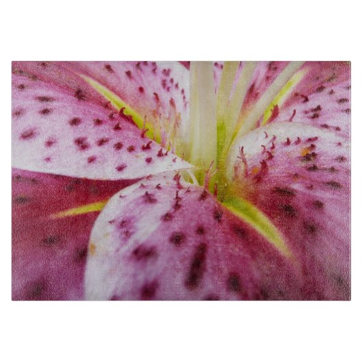 Planche À Découper Stargazer Lily brillant Magenta Floral (Devant)
