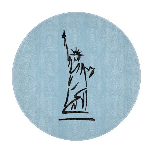 Planche À Découper Statue de la Liberté Bleue (Devant)