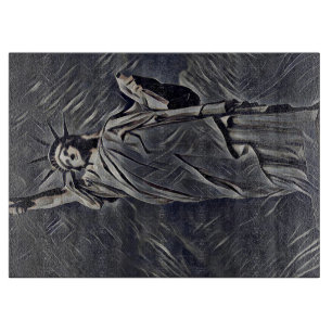 Planche À Découper Statue de la peinture de liberté