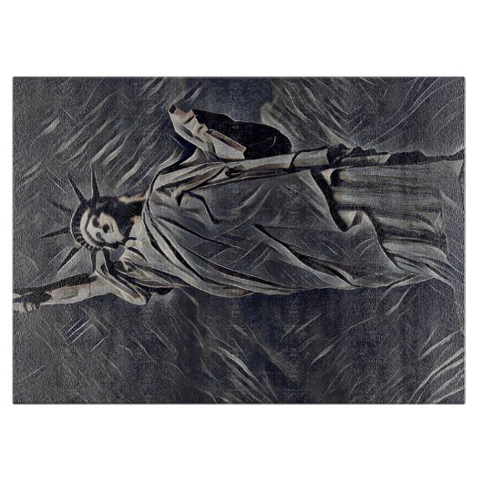 Planche À Découper Statue de la peinture de liberté (Devant)