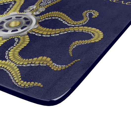 Planche À Découper Steampunk embraye le poulpe Kraken (Coin)