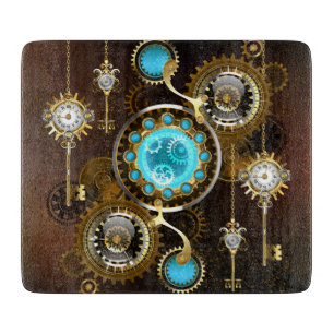 Planche À Découper Steampunk Rusty Background