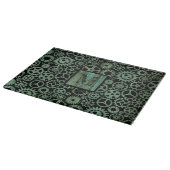 Planche À Découper Steampunk Verdigris bronze engrenages Monogramme (Coin)