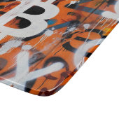 Planche À Découper Street Art "Bitcoin Graffiti" (Style #2) (Coin)