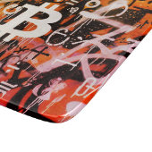 Planche À Découper Street Art "Bitcoin Graffiti" (Style #3) (Coin)