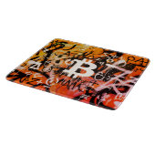 Planche À Découper Street Art "Bitcoin Graffiti" (Style #3) (Coin)