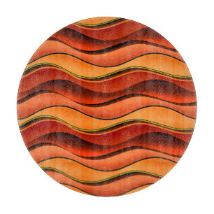 Planche À Découper Stripes Wavy : Design Motif sans couture.