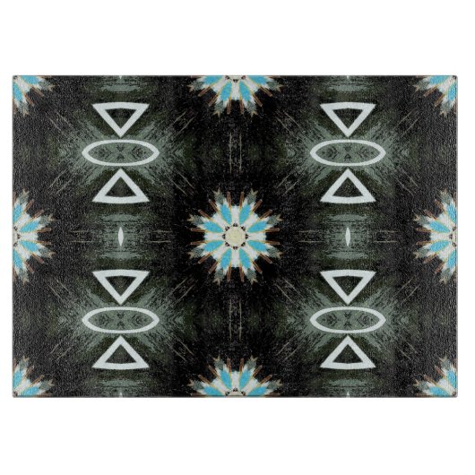 Planche À Découper style américain natif étoile éclat géométrique (Devant)