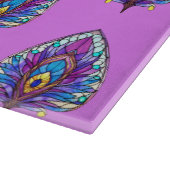 Planche À Découper Style Art Nouveau Vitrage Peacock Plumes (Coin)