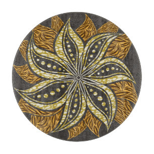 Planche À Découper Style Batik Floral Abstrait africain