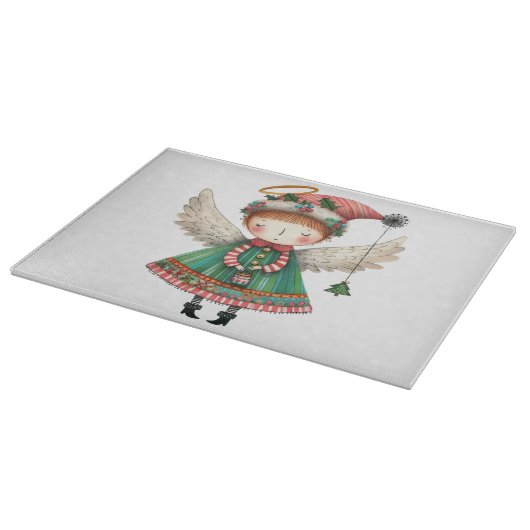 Planche À Découper Style d'art populaire mignon Angel (Coin)