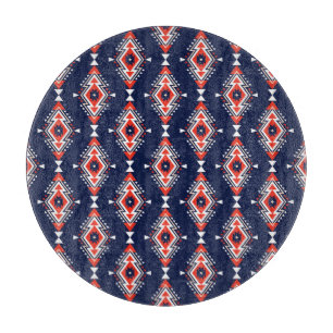 Planche À Découper Style ethnique, motif sans couture géométrique.