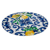 Planche À Découper style italien, mosaïque, bleu, citron, (Coin)