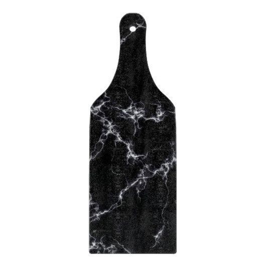 Planche À Découper Style marbre élégant4 - Noir et blanc (Devant)