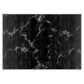 Planche À Découper Style marbre élégant4 - Noir et Blanc (Devant)