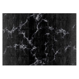 Planche À Découper Style marbre élégant4 - Noir et Blanc