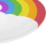 Planche À Découper Style rétro personnalisé Arc-en-ciel rond et nuage (Coin)
