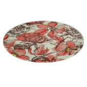 Planche À Découper Style rétro Roses rouges Motif (Coin)